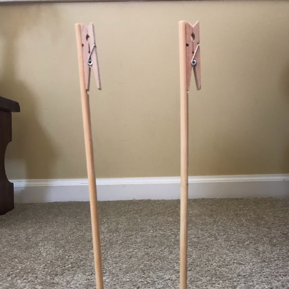 Wooden sign holder